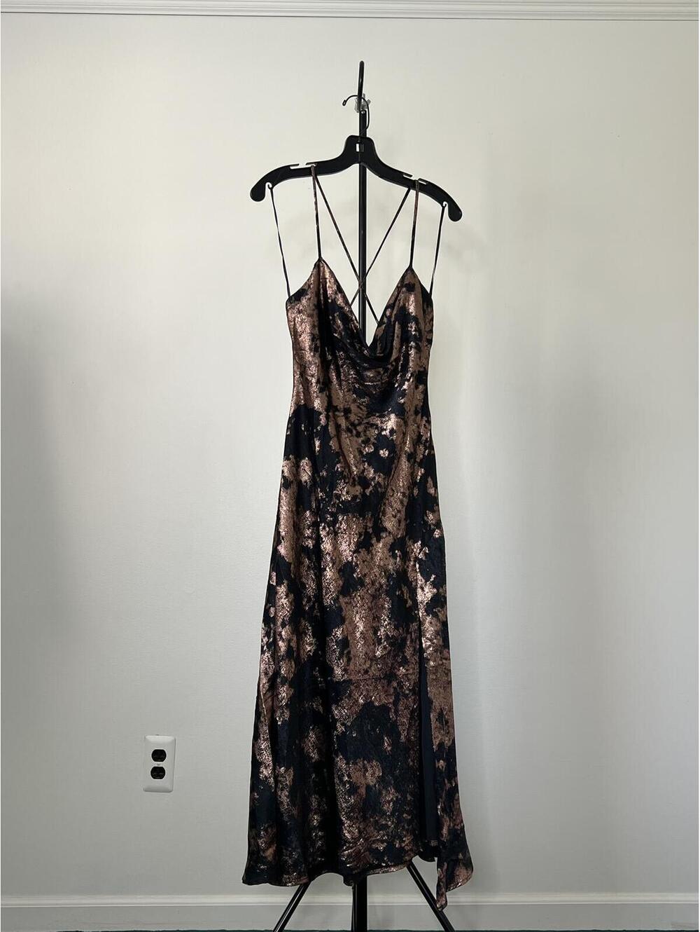Astr the Label Gaia Cowl Neck MIDI Dress, sIZE, m
